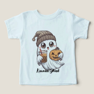 Kawaii Ghost T-Shirt - Gorra acogedor, té Boba y c