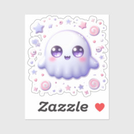 Kawaii Ghost Vinyl Pegatina