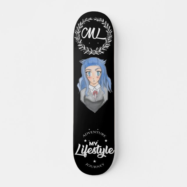Kawaii girl lifestyle Skateboard (Anverso )