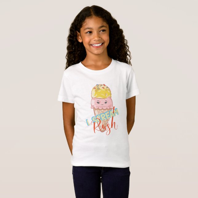 Kawaii grito camiseta para niños Rush (Anverso completo)