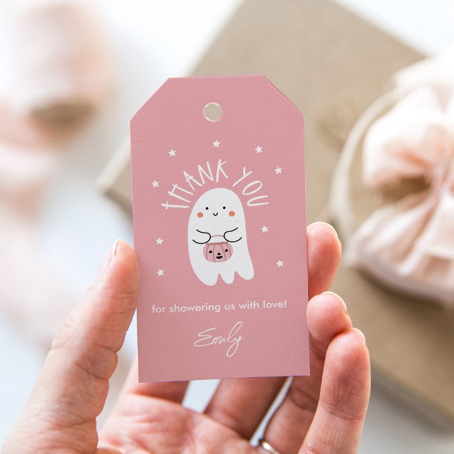 Kawaii Halloween etiqueta de favor de Baby Shower (Subido por el creador)