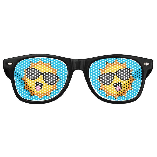 Kawaii Happy Sun con gafas de sol (Anverso)