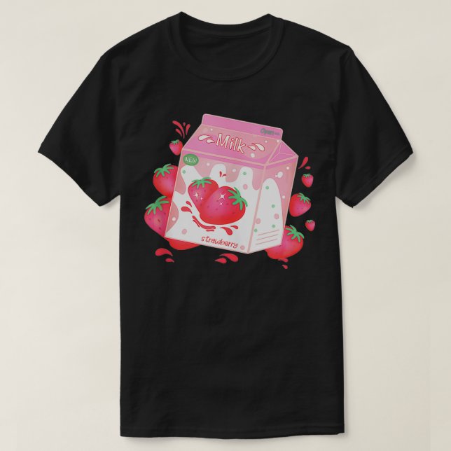 Kawaii Japanese Strawberry Milk Tank Top (Diseño del anverso)