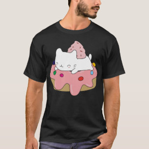 Kawaii Kitten Encima De Un cumpleaños De Camisa De