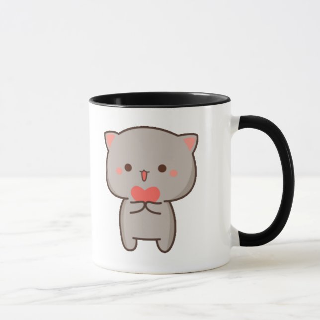 Kawaii Kitten Mug - Copa de café dulce y acogedor (Derecha)