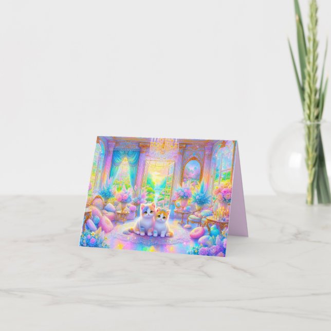 Kawaii Kitten Note Cards Stationery (Anverso)
