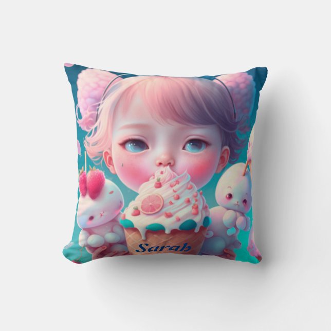 Kawaii lanza almohada (Anverso)