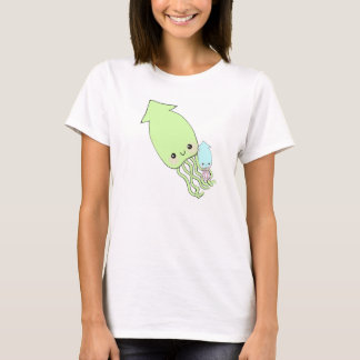 kawaii linda camisa de calamar
