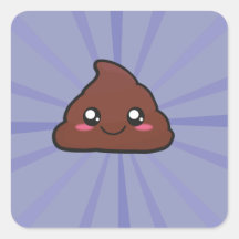 Kawaii lindo pegatina de poop