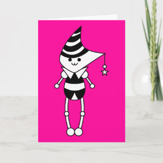 Kawaii lindo personaje de dibujos animados tarjeta