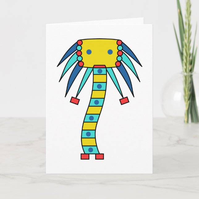 Kawaii lindo personaje de dibujos animados tarjeta (Anverso)