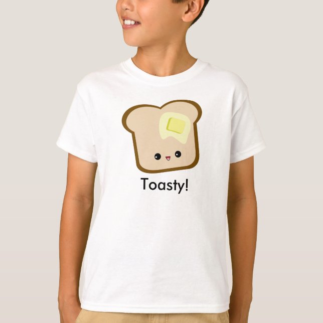 ¡Kawaii lindo Toasty! Camiseta de los chicas de la (Anverso)