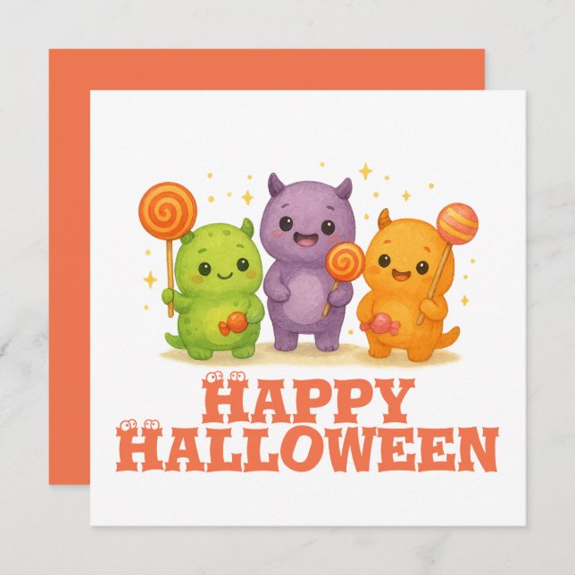 Kawaii Monsters & Lollipops Halloween (Anverso / Reverso)