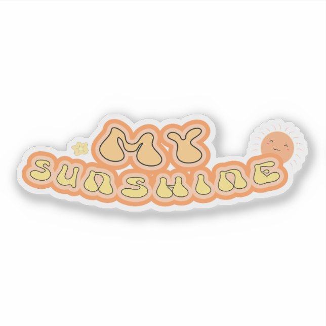 Kawaii My Sunshine Vinyl Pegatina (Anverso)