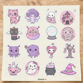 Kawaii Mystical Haunts Pegatina Pack