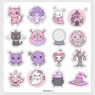 Kawaii Mystical Haunts Pegatina Pack