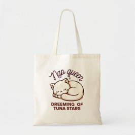 Kawaii Nap Queen Cat soñando con la bolsa de tocad