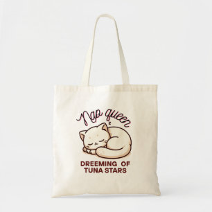 Kawaii Nap Queen Cat soñando con la bolsa de tocad