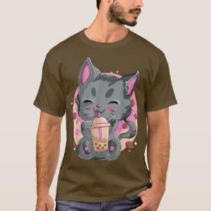 Kawaii Neko Cat Anime Camisetas Para Mujeres, Burb