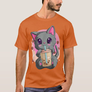 Kawaii Neko Cat Anime Camisetas Para Mujeres, Burb