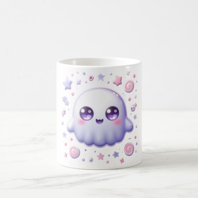 Kawaii Pastel Ghost Mug - Copa de Halloween (Centro)