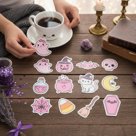 Kawaii Pastel Halloween Magic Pegatina Pack