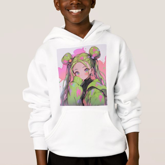 Kawaii Pastel Splatter Anime Chica (Anverso)