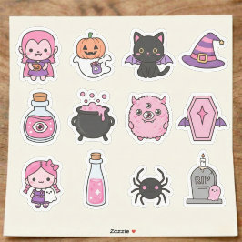 Kawaii Pastel Vampire y amigos Pegatina Pack