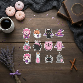 Kawaii Pastel Vampire y amigos Pegatina Pack