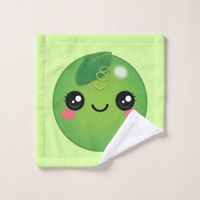 Kawaii Pea Wash Cloth (Toallita)