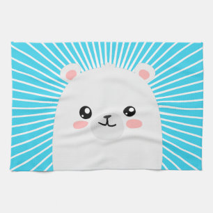 Kawaii Polar Bear Kitchen Toalla