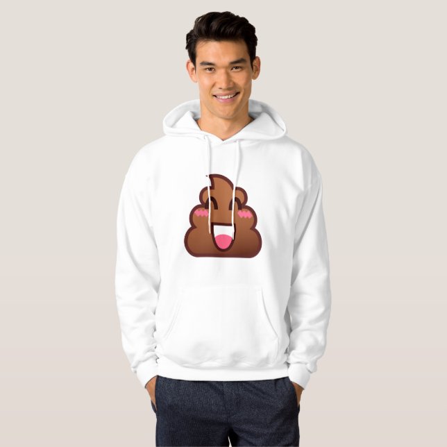 kawaii poop emojis machie sudadera capucha (Anverso completo)