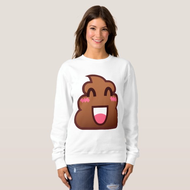 kawaii poop emojis sudaderas mujeres (Anverso completo)