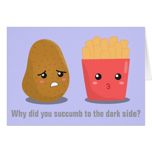 Kawaii Potato y papas fritas y el lado oscuro (Anverso (Horizontal))