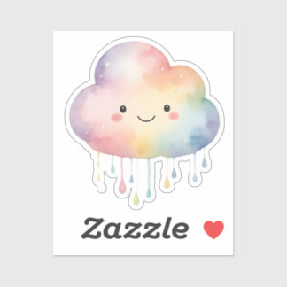 Kawaii Rainbow Cloud Pegatina