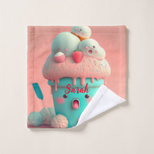 Kawaii rosa lindo helado lindo dedo de la puerta d