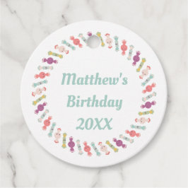 Kawaii Sonriente etiqueta de regalo de caramelos p