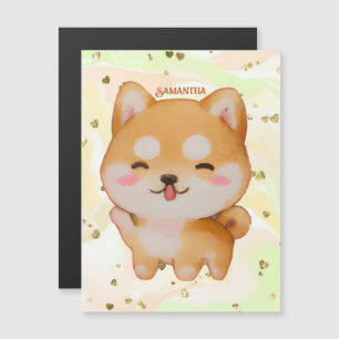 Kawaii Sonriente Shiba Inu al estilo Personalizado