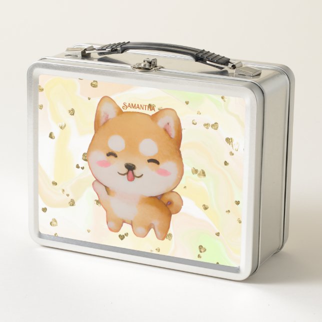 Kawaii Sonriente Shiba Inu al estilo Personalizado (Anverso)