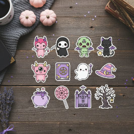 Kawaii Spooky & Cute Halloween Pegatina Pack