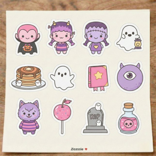 Kawaii Spooky Sapera Pegatina Pack (Sweet pastel monsters for your everyday items.)