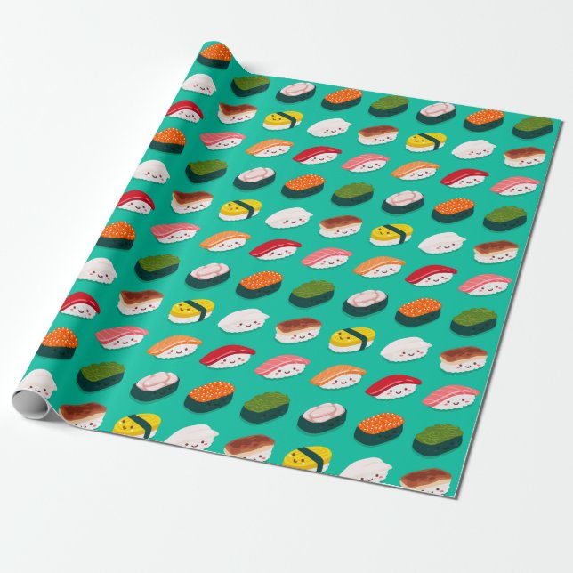 Kawaii Sushi Papel de relleno (Desenrollado)