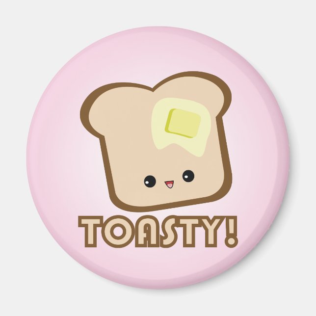 ¡Kawaii Toasty! Imán tostador (Frente)