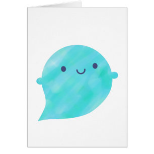 Kawaii Watercolor Ghost (Océano)