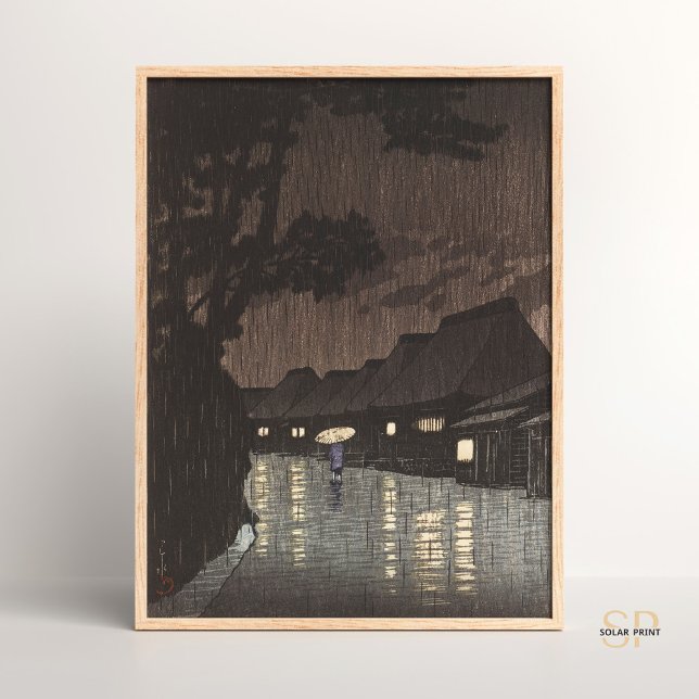 Kawase Hasui Lluvia en el arte japonés de Maekawa (Subido por el creador)