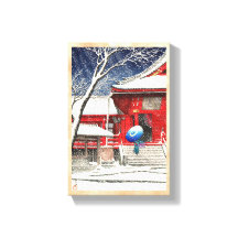 Kawase Hasui Nieve en Ueno Kiyomizudo hanga arte