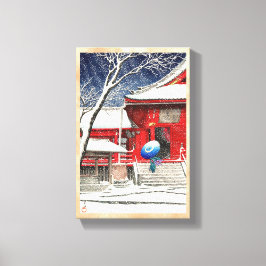 Kawase Hasui Nieve en Ueno Kiyomizudo hanga arte
