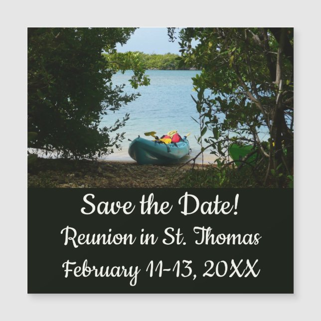 Kayak en St. Thomas Islas Vírgenes Estadounidenses (Anverso)