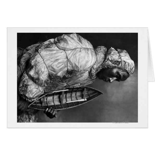 Kayaker con chaqueta a prueba de agua con barco de (Anverso (Horizontal))