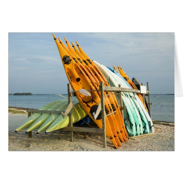 Kayaks listos para la tarjeta de remo (Anverso (Horizontal))